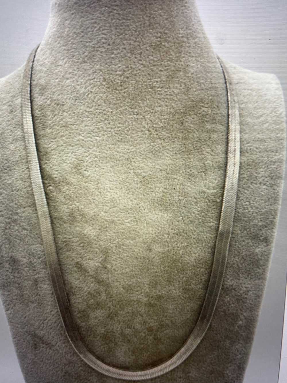 925 Made in Italy Silver Tone Herringbone Chain Necklace